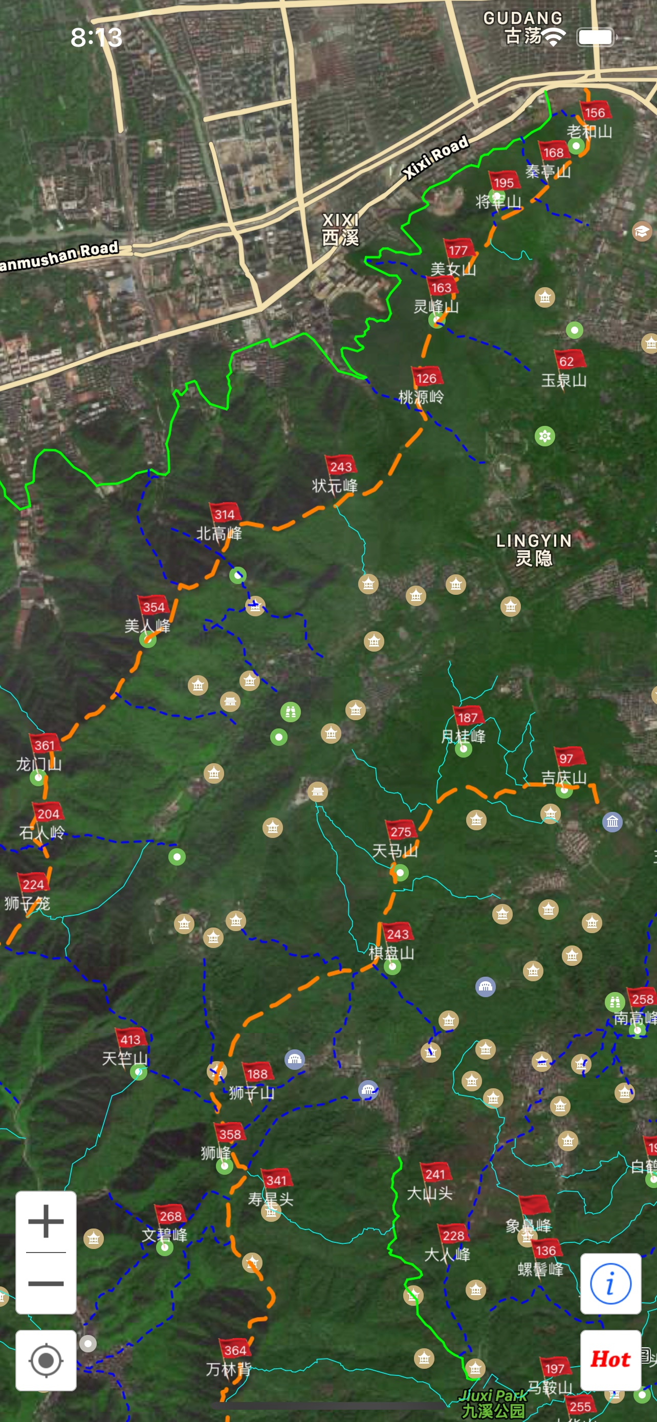 杭州登山地图 首页 北高峰 西湖群山